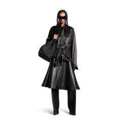 Women's Knotted Lavalière Blouse in Black