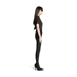 Women's Knotted T-shirt Small Fit in Black