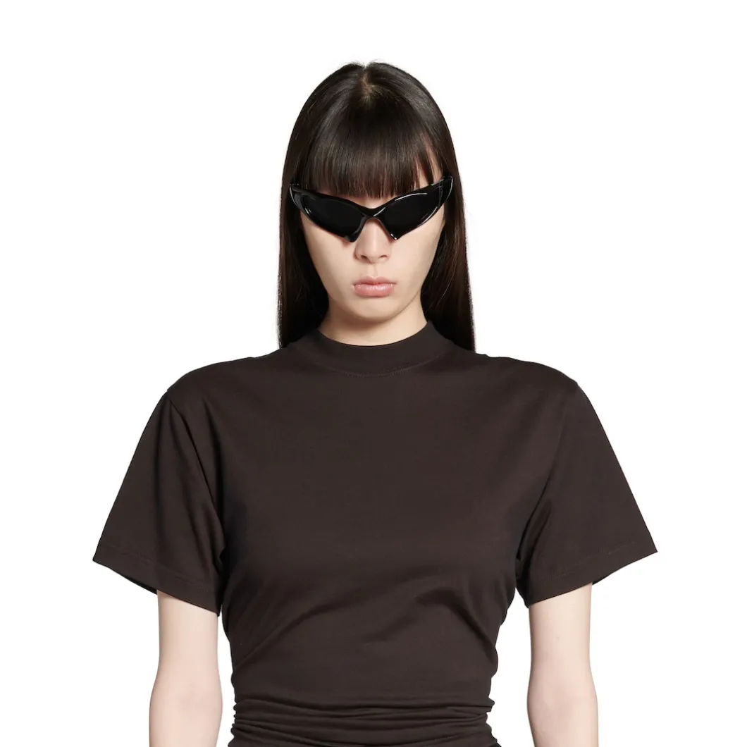 Women's Knotted T-shirt Small Fit in Black