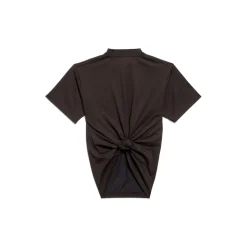 Women's Knotted T-shirt Small Fit in Black