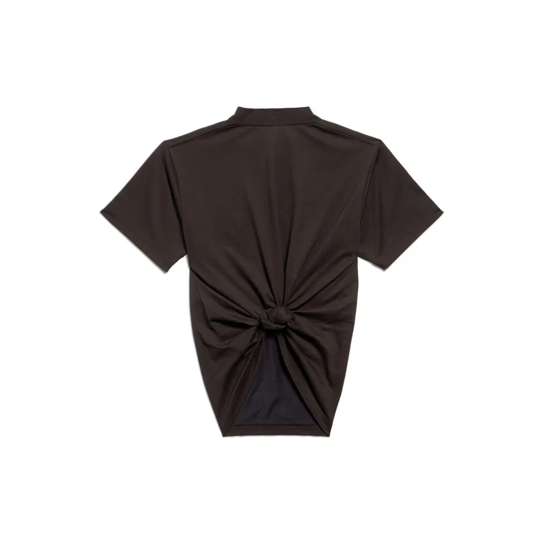 Women's Knotted T-shirt Small Fit in Black