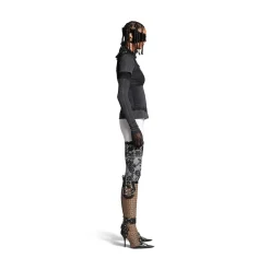 Women's Layered Top in Black