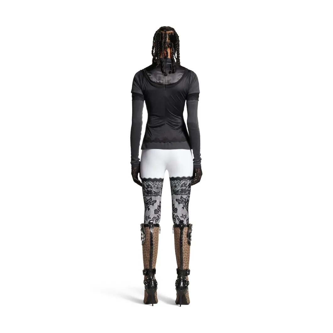 Women's Layered Top in Black