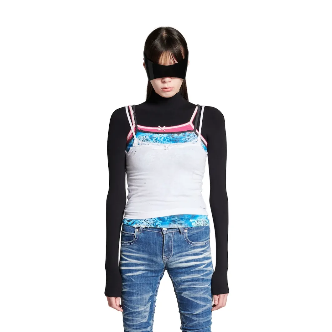Women's Layered Top in Multicolored