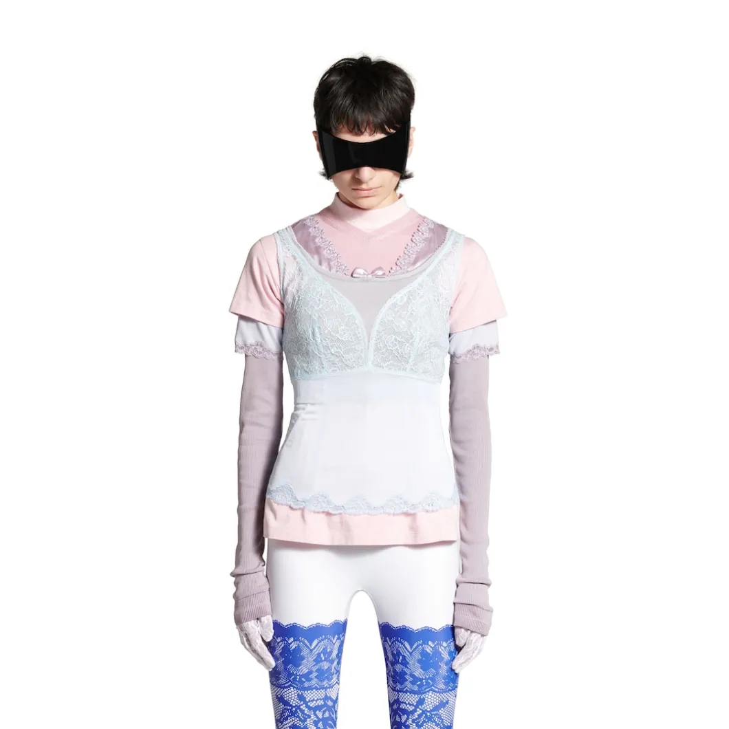 Women's Layered Top in Multicolored