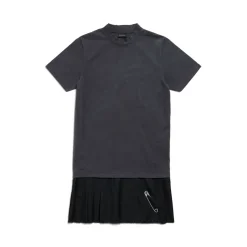 Women's Layered T-shirt Dress in Black