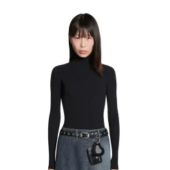 Women's Le Cagole Charms Belt With Rhinestones in Black