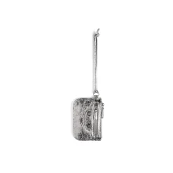 Women's Le Cagole Coin Purse Metallized in Silver