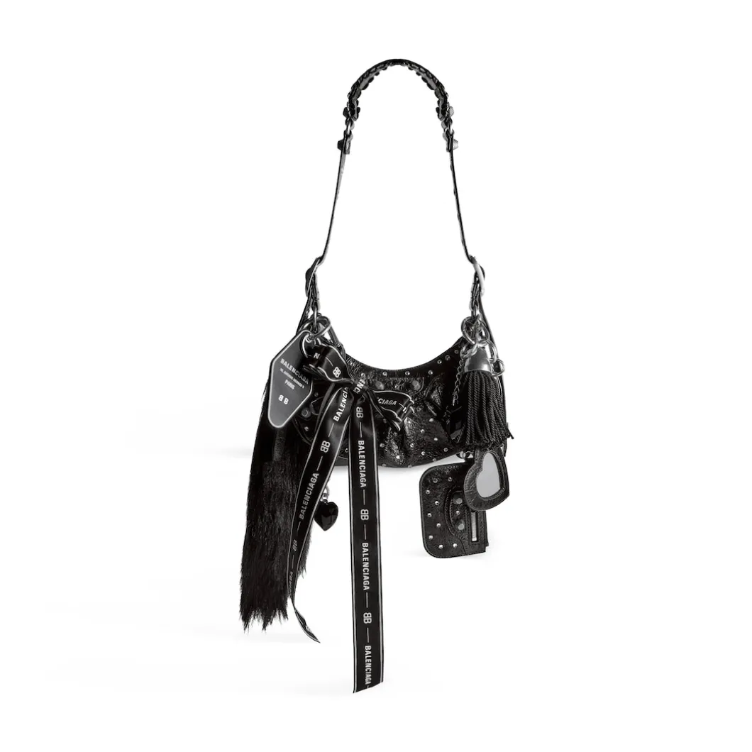 Women's Le Cagole Collector Xs Shoulder Bag With Rhinestones in Black