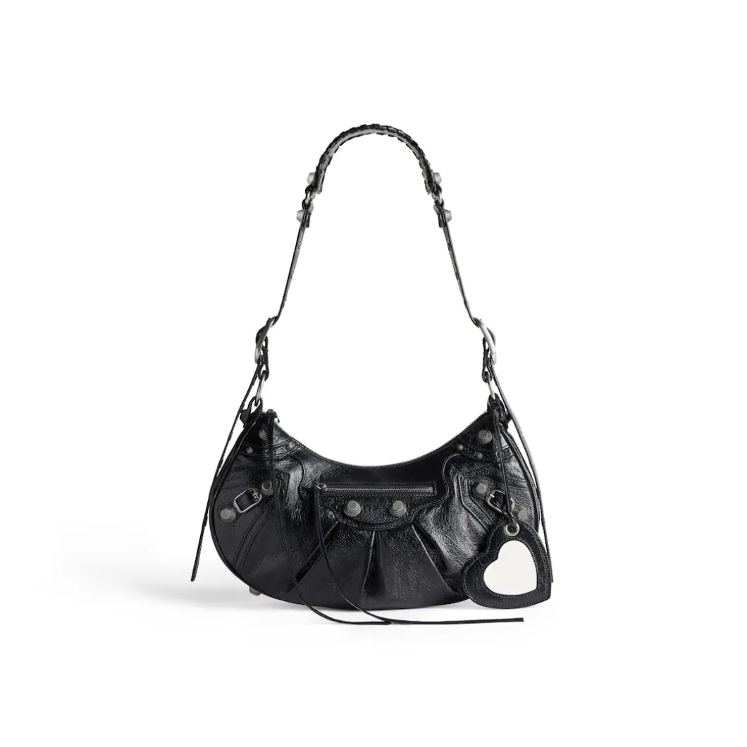 Women's Le Cagole Small Shoulder Bag in Black