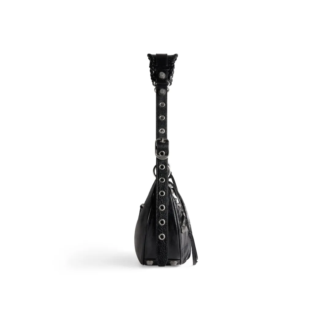Women's Le Cagole Small Shoulder Bag in Black