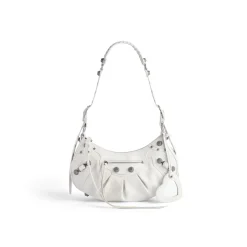 Women's Le Cagole Small Shoulder Bag in White