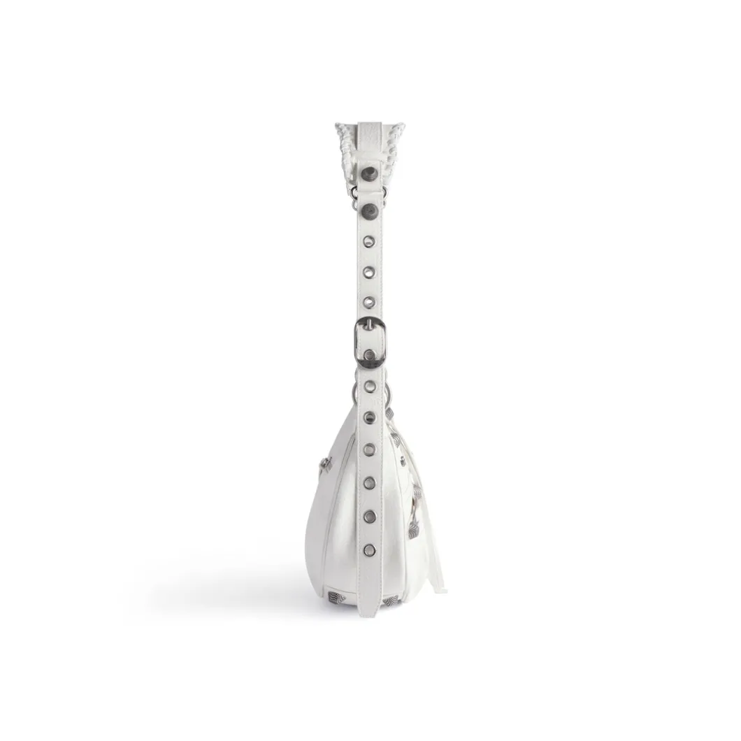 Women's Le Cagole Small Shoulder Bag in White