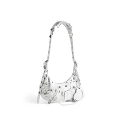 Women's Le Cagole Xs Shoulder Bag With Piercings in Optic White