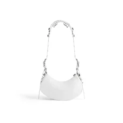 Women's Le Cagole Xs Shoulder Bag With Piercings in Optic White