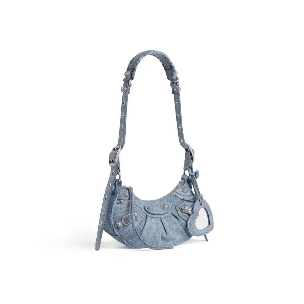 Women's Le Cagole Xs Shoulder Bag Denim in Blue