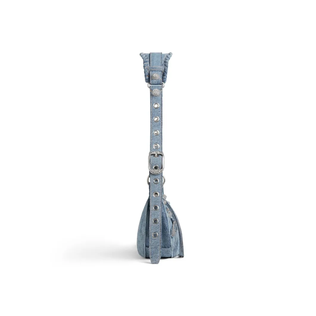 Women's Le Cagole Xs Shoulder Bag Denim in Blue