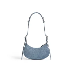 Women's Le Cagole Xs Shoulder Bag Denim in Blue