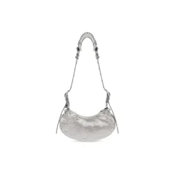 Women's Le Cagole Xs Shoulder Bag With Rhinestones in Grey