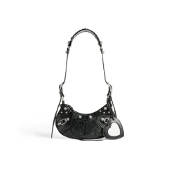 Women's Le Cagole Xs Shoulder Bag With Rhinestones in Black