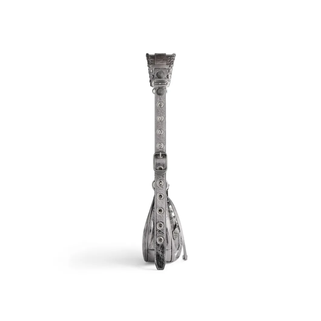 Women's Le Cagole Xs Shoulder Bag Metallized in Silver