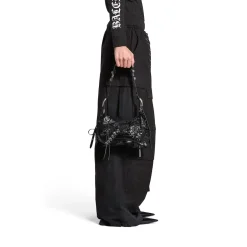 Women's Le Cagole Xs Shoulder Bag With Corset in Black