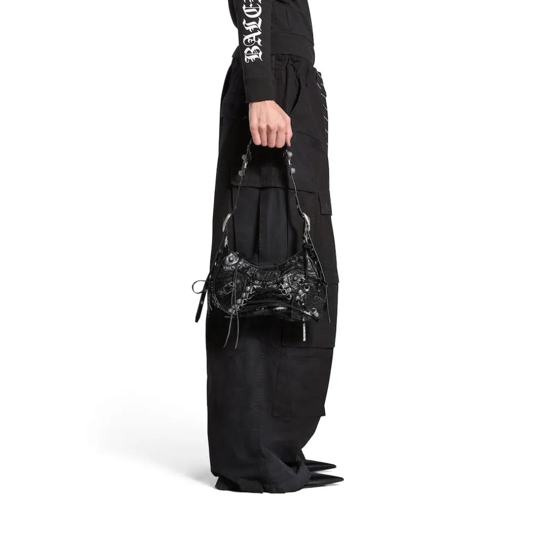 Women's Le Cagole Xs Shoulder Bag With Corset in Black