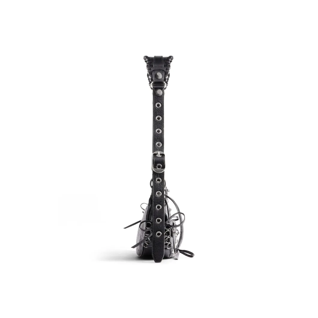 Women's Le Cagole Xs Shoulder Bag With Corset in Black