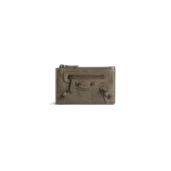 Women's Le City Long Coin And Card Holder in Army Green