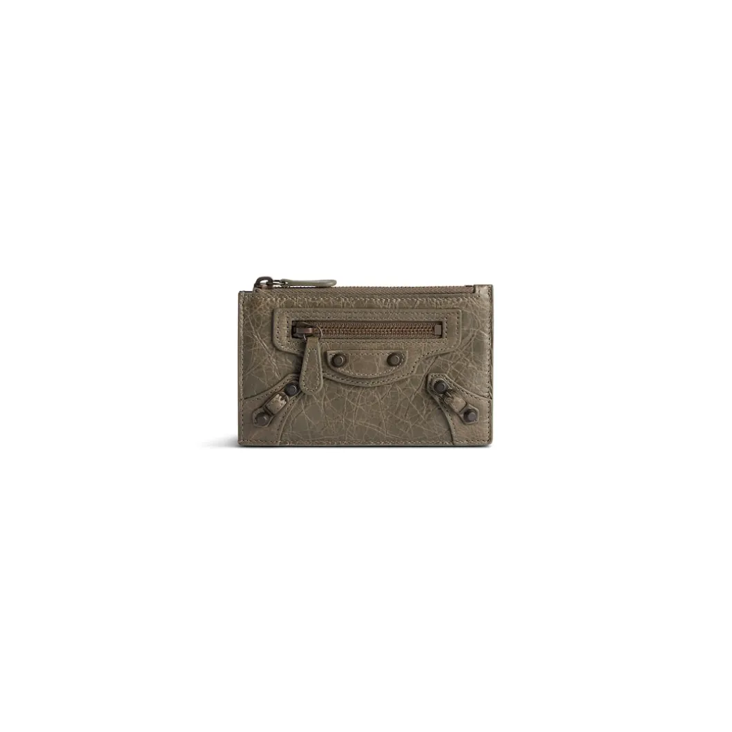 Women's Le City Long Coin And Card Holder in Army Green