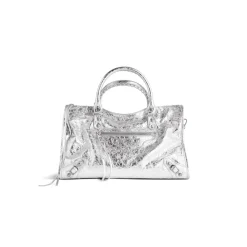 Women's Le City Medium Bag Metallized in Silver