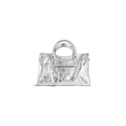 Women's Le City Medium Bag Metallized in Silver