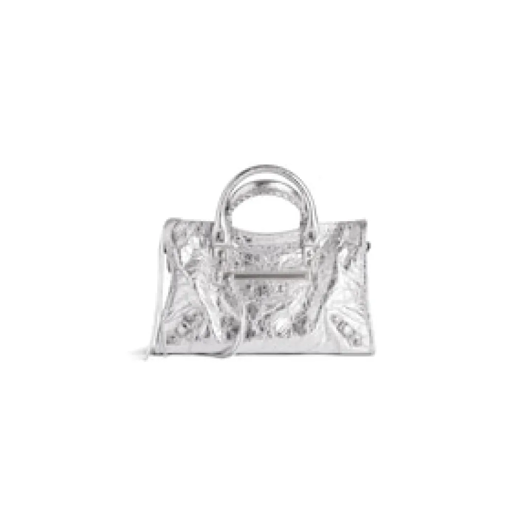 Women's Le City Medium Bag Metallized in Silver