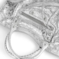 Women's Le City Medium Bag Metallized in Silver