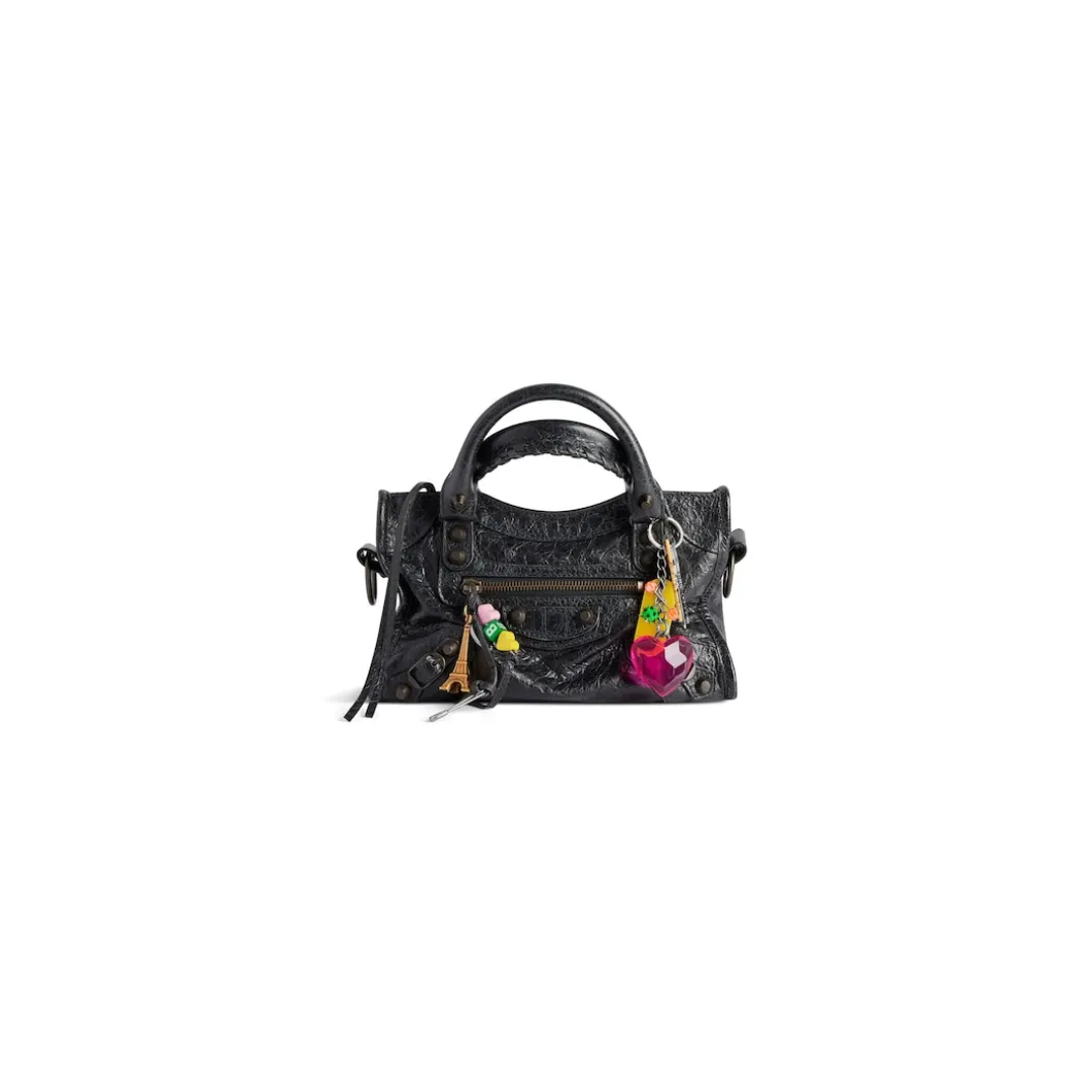 Women's Le City Mini Bag With Charms in Black