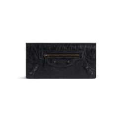 Women's Le City Money Long Wallet in Black