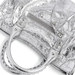 Women's Le City Small Bag Metallized in Silver