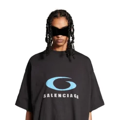 Women's Loop Sports Icon Cropped T-shirt in Black