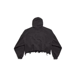 Women's Loop Sports Icon Cropped Hoodie in Black