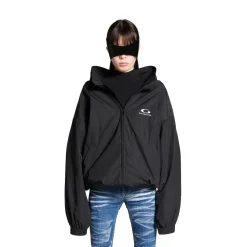 Women's Loop Sports Icon Off Shoulder Jacket in Black