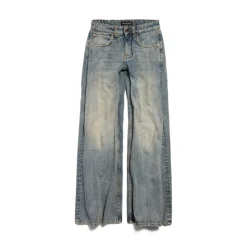 Women's Low Waist Baggy Pants in Blue