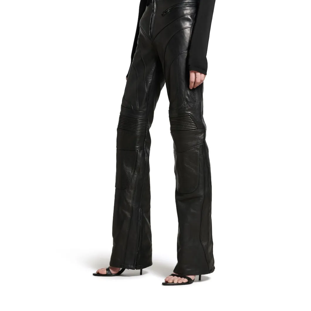 Women's Low Waist Biker Pants in Black