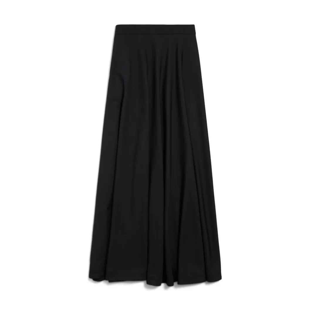 Women's Low Waist Maxi Skirt in Black