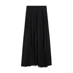 Women's Low Waist Maxi Skirt in Black