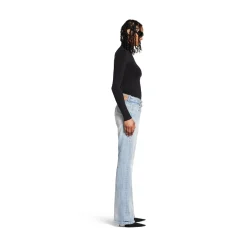 Women's Low Waist Pants in Light Blue