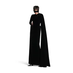 Women's Maxi Sleeve Gown in Black