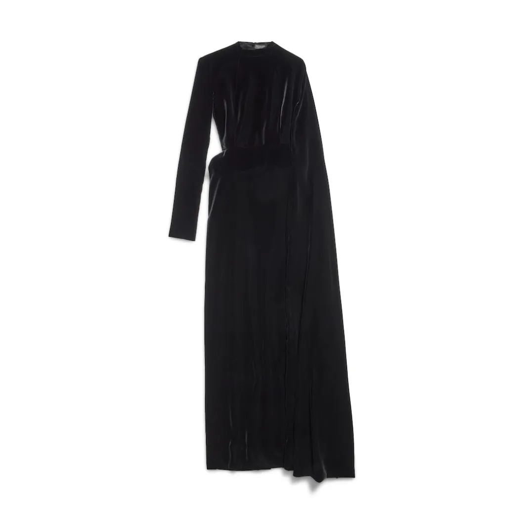Women's Maxi Sleeve Gown in Black