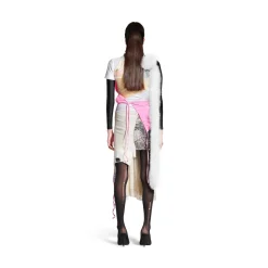 Women's Messy Patched Skirt in Multicolored