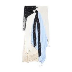 Women's Messy Patched Skirt in Multicolored