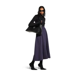 Women's Midi Skirt in Dark Navy